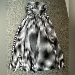 Black and White Cupshe Gingham Dress